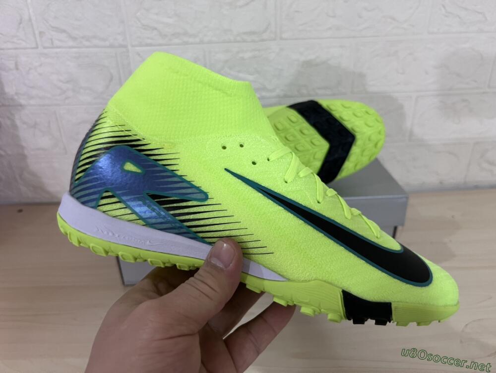 Unisex Nike Air Zoom Mercurial Superfly 10 Elite TF Football Shoes - Yellow/Black/Blue