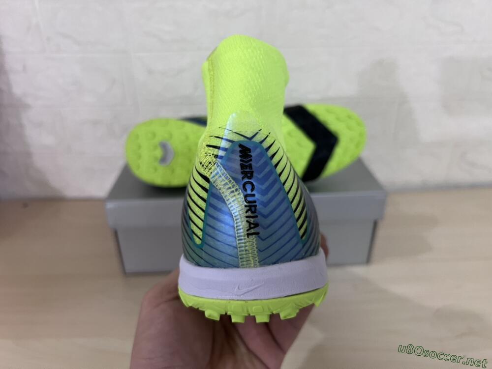 Unisex Nike Air Zoom Mercurial Superfly 10 Elite TF Football Shoes - Yellow/Black/Blue