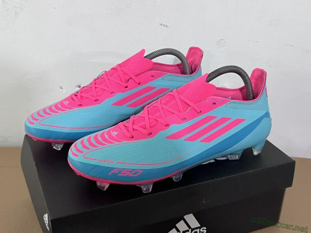 Unisex Adidas F50+ Elite FG Football Boots - Jade/Pink/White