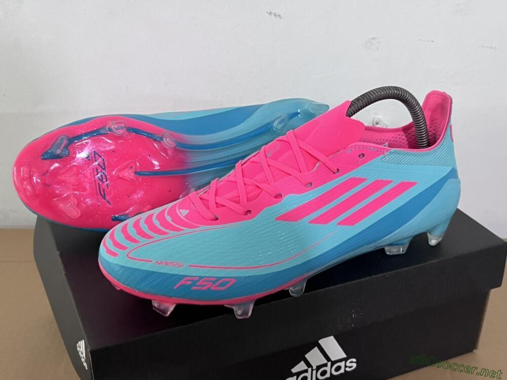 Unisex Adidas F50+ Elite FG Football Boots - Jade/Pink/White