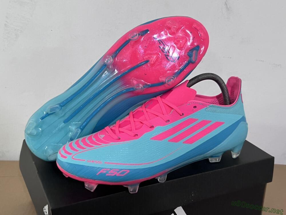 Unisex Adidas F50+ Elite FG Football Boots - Jade/Pink/White