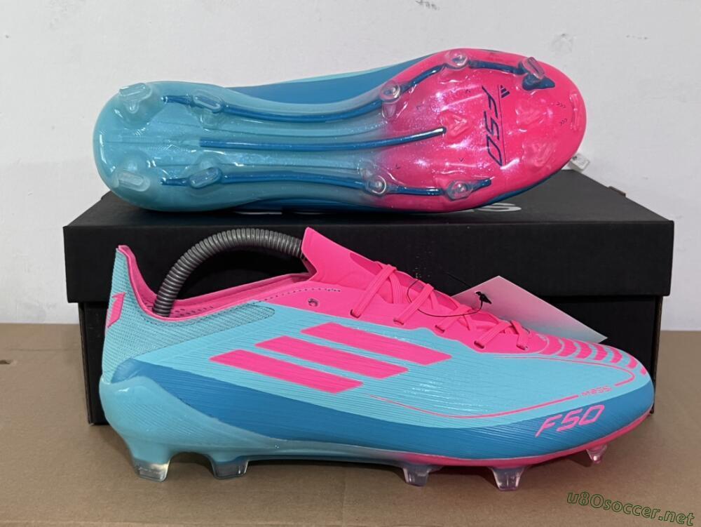 Unisex Adidas F50+ Elite FG Football Boots - Jade/Pink/White
