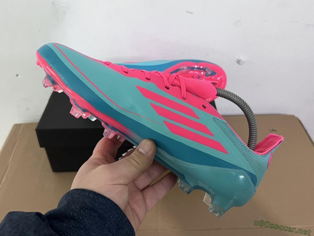 Unisex Adidas F50+ Elite FG Football Boots - Jade/Pink/White