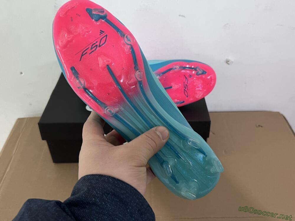 Unisex Adidas F50+ Elite FG Football Boots - Jade/Pink/White