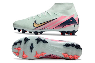 Unisex Nike Air Zoom Mercurial Superfly 10 Elite AG Football Boots - Jade/Gold/Pink