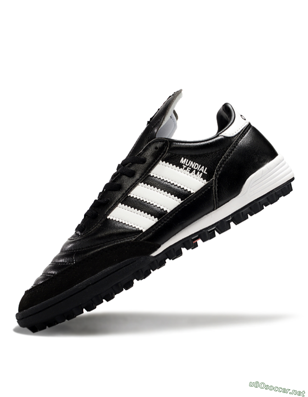Men's Adidas Mundial Team Astro TF Football Shoes - Black/White 5