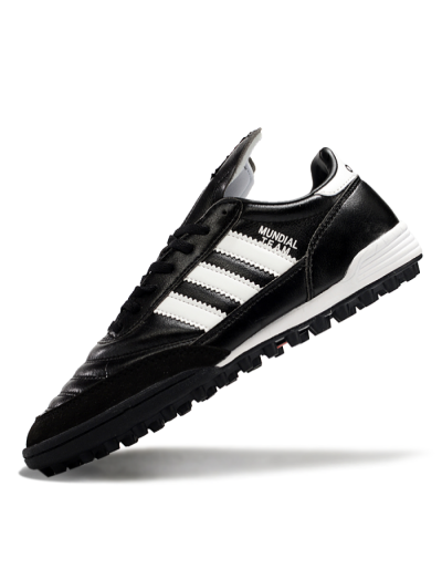 Men's Adidas Mundial Team Astro TF Football Shoes - Black/White