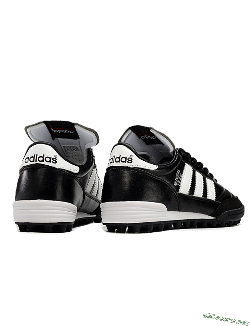 Men's Adidas Mundial Team Astro TF Football Shoes - Black/White 6