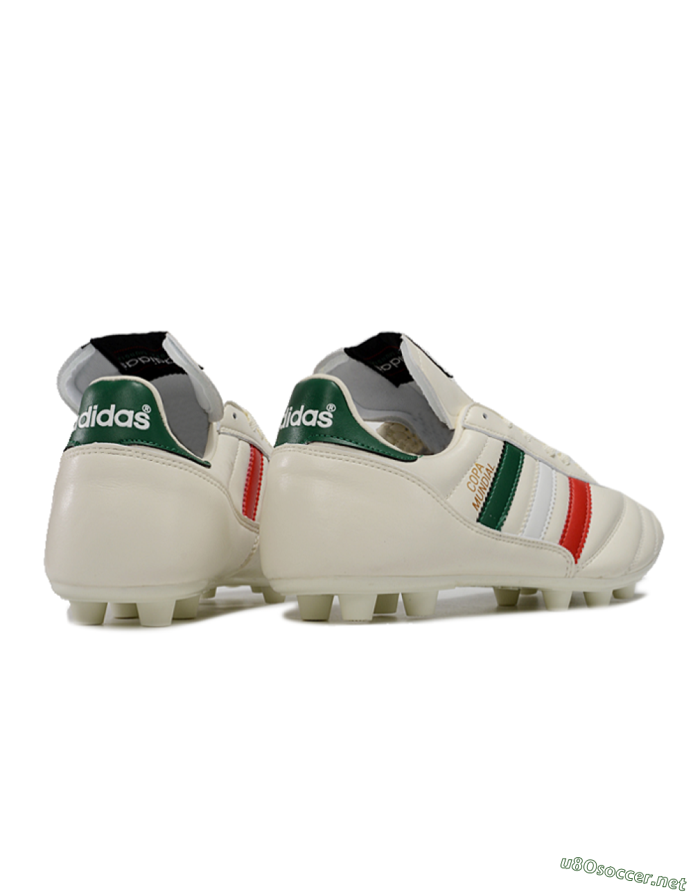 Men's Adidas Mundial Team Astro TF Football Shoes - Beige/Red/Green 6