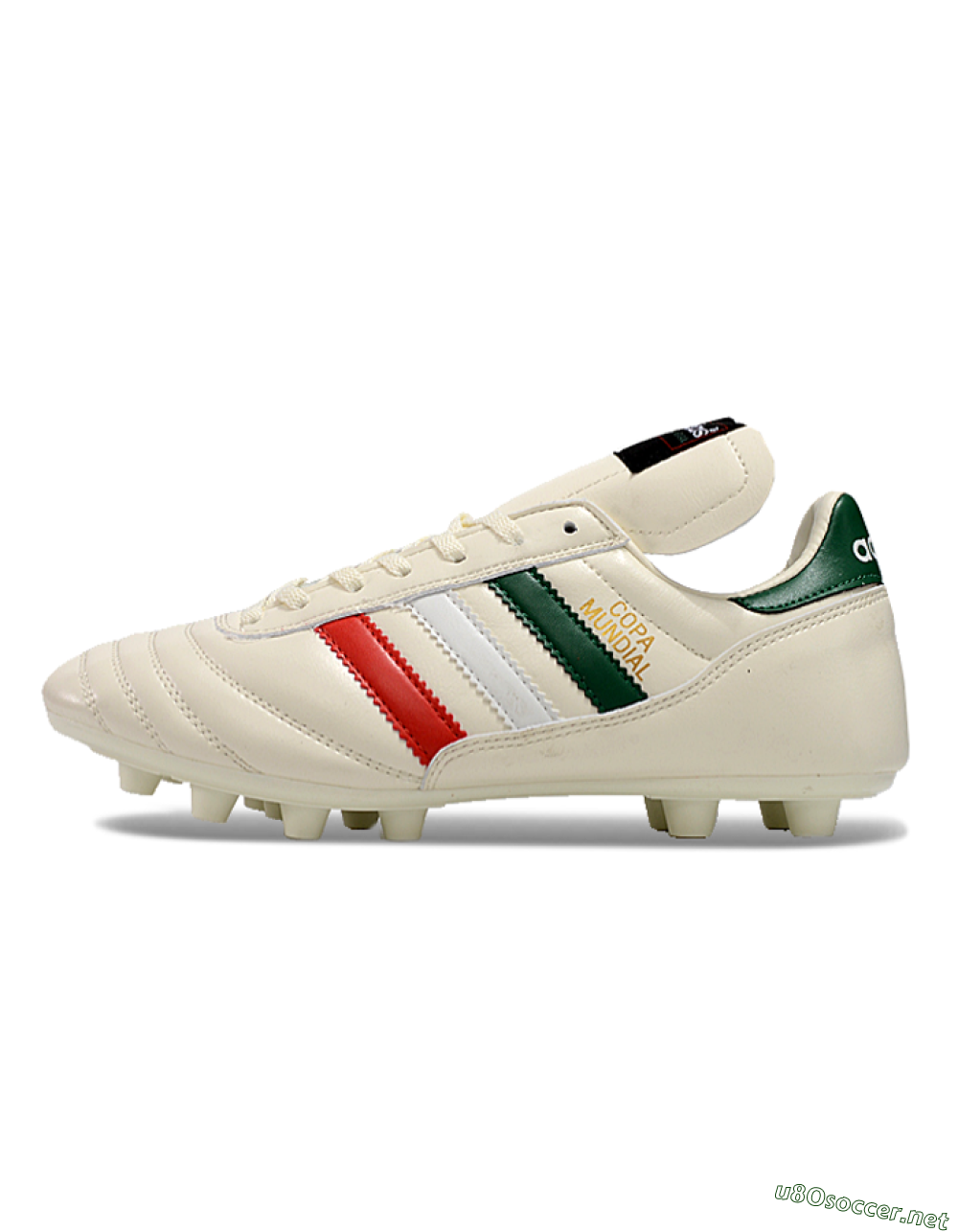Men's Adidas Mundial Team Astro TF Football Shoes - Beige/Red/Green 0