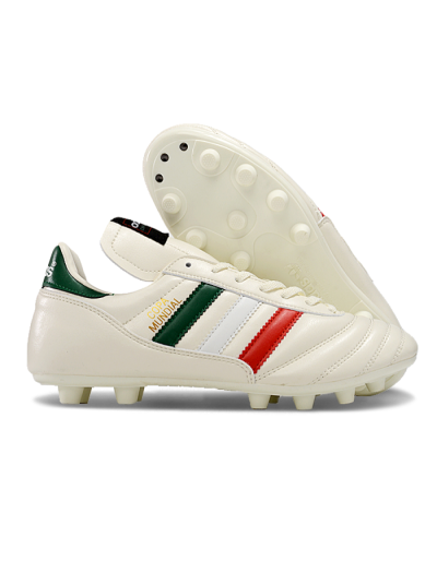 Men's Adidas Mundial Team Astro TF Football Shoes - Beige/Red/Green