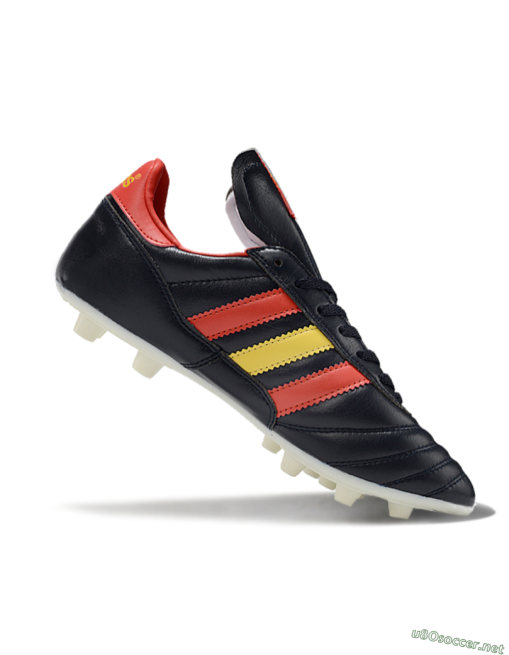 Men's Adidas Mundial Team Astro TF Football Shoes - Black/Red/Yellow 4