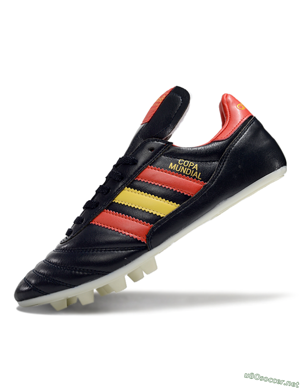Men's Adidas Mundial Team Astro TF Football Shoes - Black/Red/Yellow 5