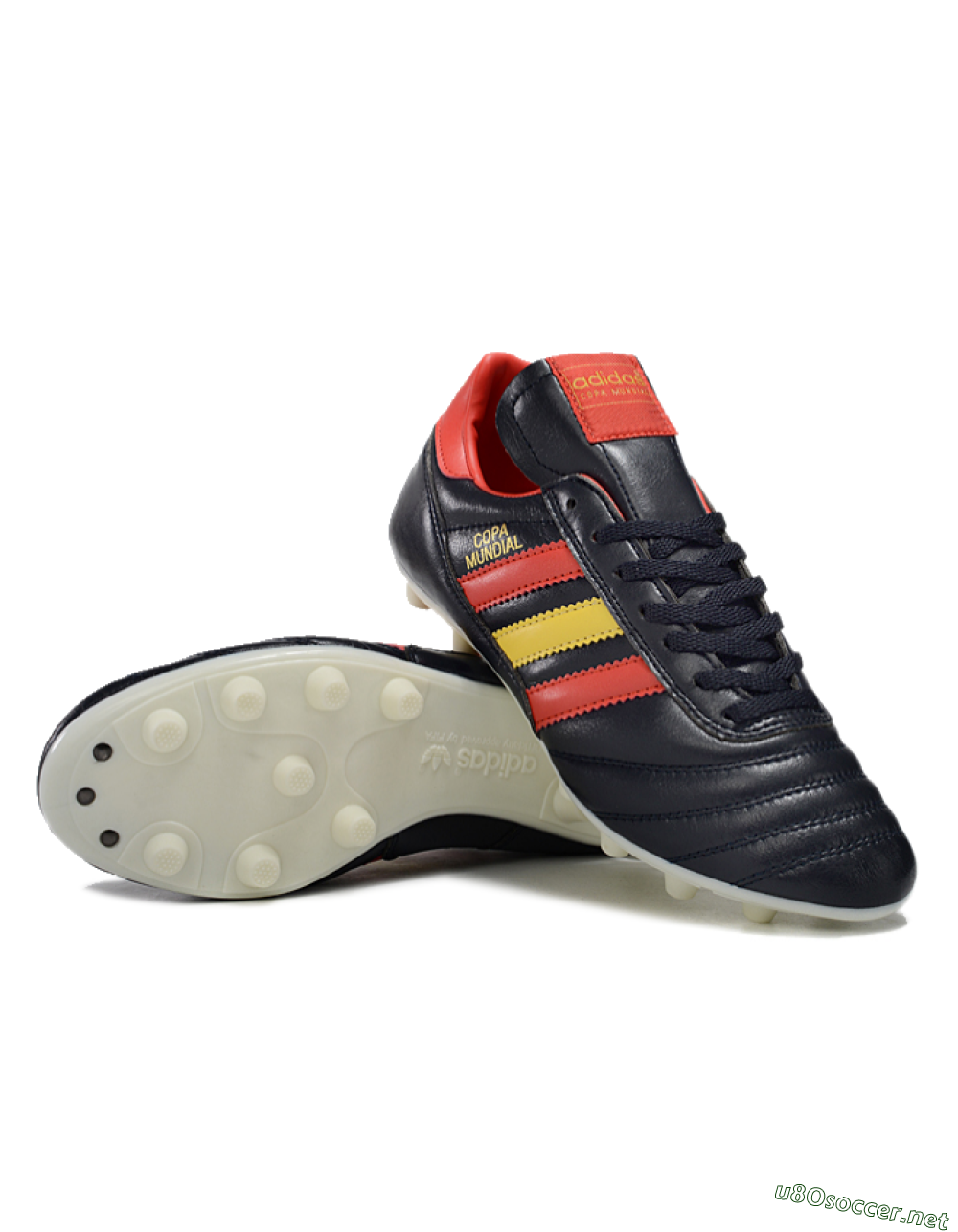 Men's Adidas Mundial Team Astro TF Football Shoes - Black/Red/Yellow 3