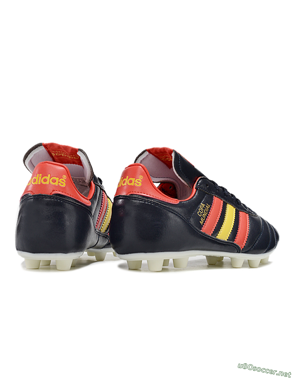 Men's Adidas Mundial Team Astro TF Football Shoes - Black/Red/Yellow 6