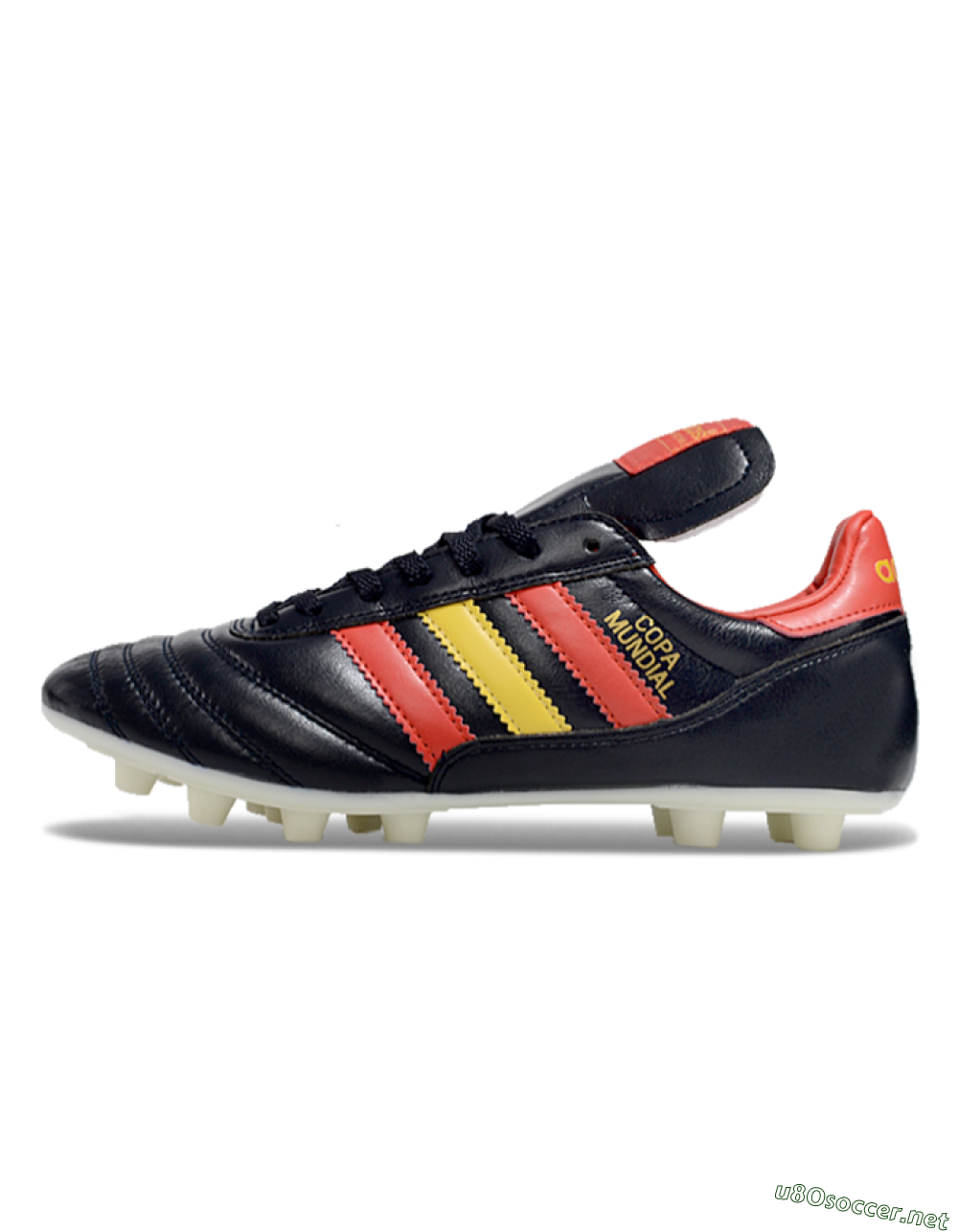 Men's Adidas Mundial Team Astro TF Football Shoes - Black/Red/Yellow 0
