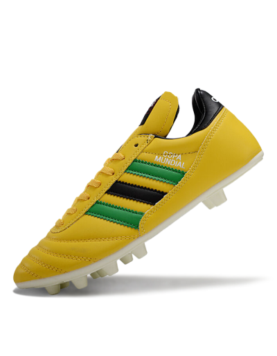 Men's Adidas Mundial Team Astro TF Football Shoes - Yellow/Green/Black