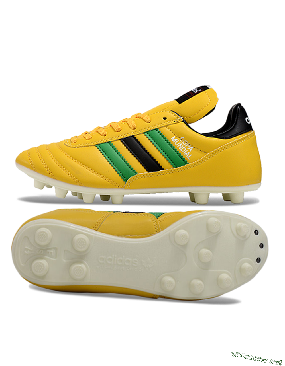 Men's Adidas Mundial Team Astro TF Football Shoes - Yellow/Green/Black 1