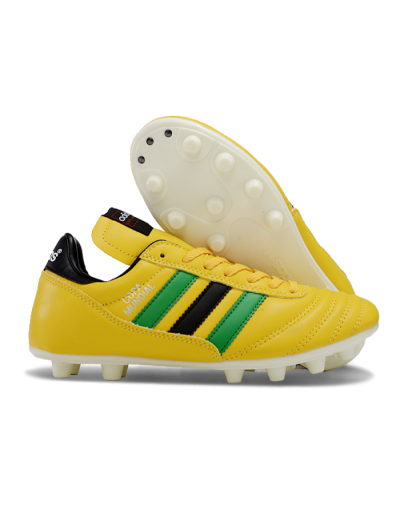 Men's Adidas Mundial Team Astro TF Football Shoes - Yellow/Green/Black