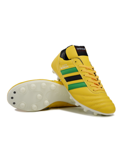Men's Adidas Mundial Team Astro TF Football Shoes - Yellow/Green/Black