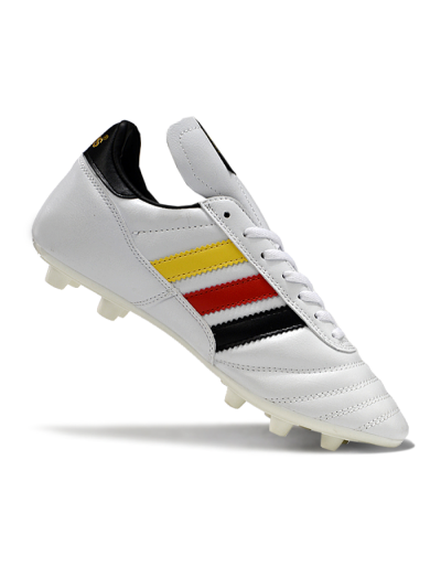 Men's Adidas Mundial Team Astro TF Football Shoes - White/Black/Red/Yellow