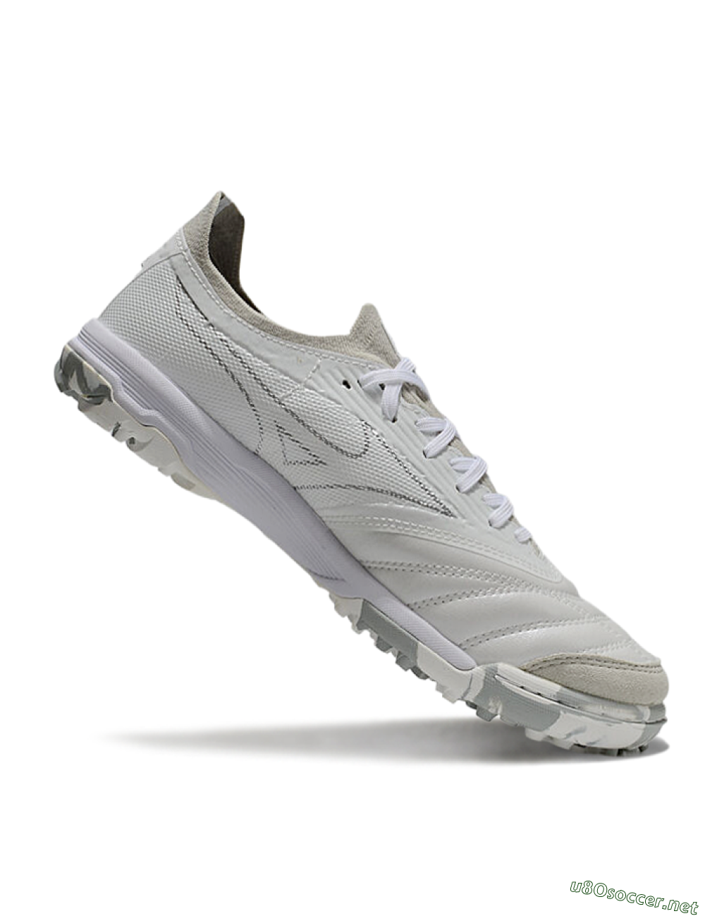Men's Mizuno Morelia Neo Sala TF Football Shoes - Grey/White/Camo 4