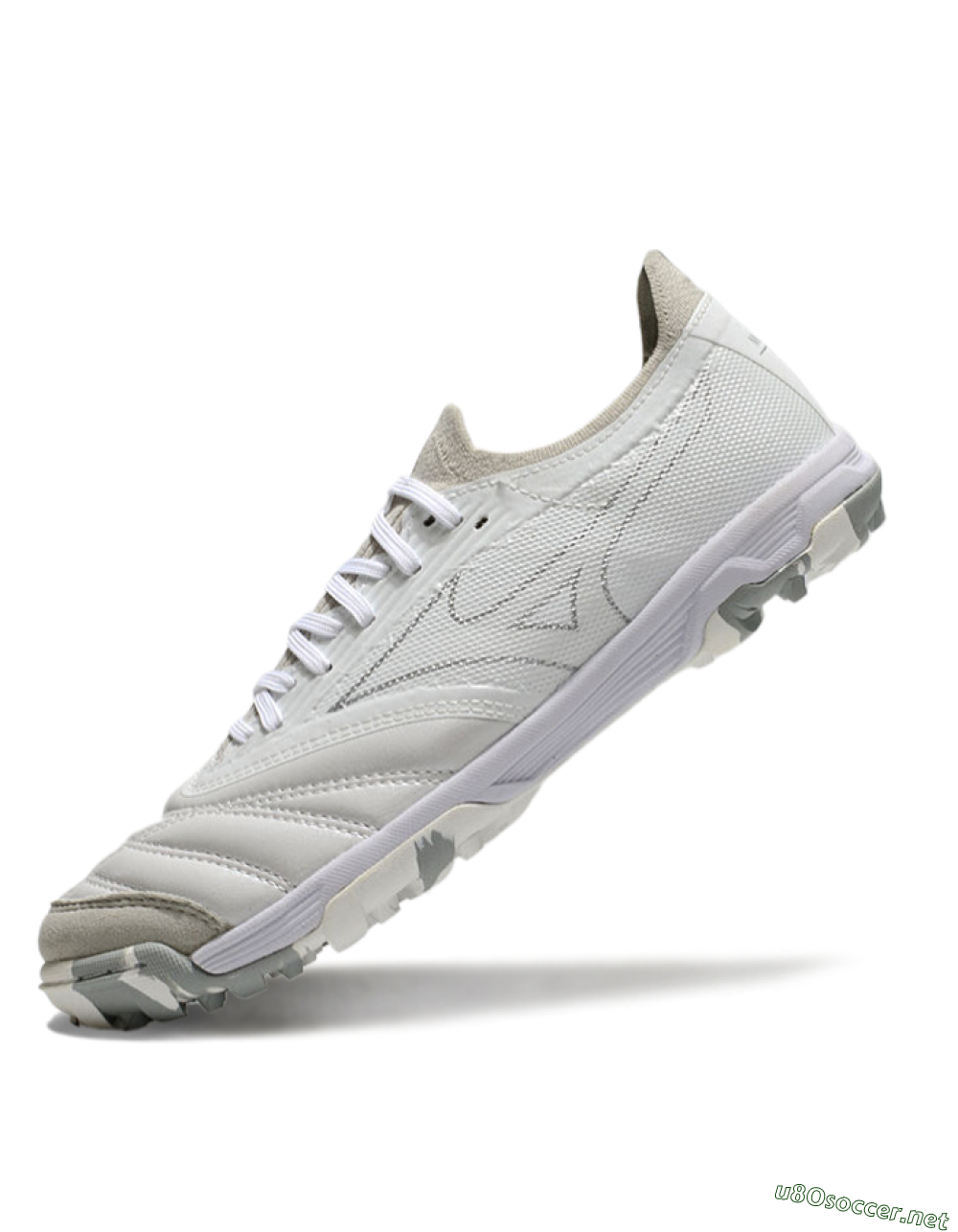 Men's Mizuno Morelia Neo Sala TF Football Shoes - Grey/White/Camo 5