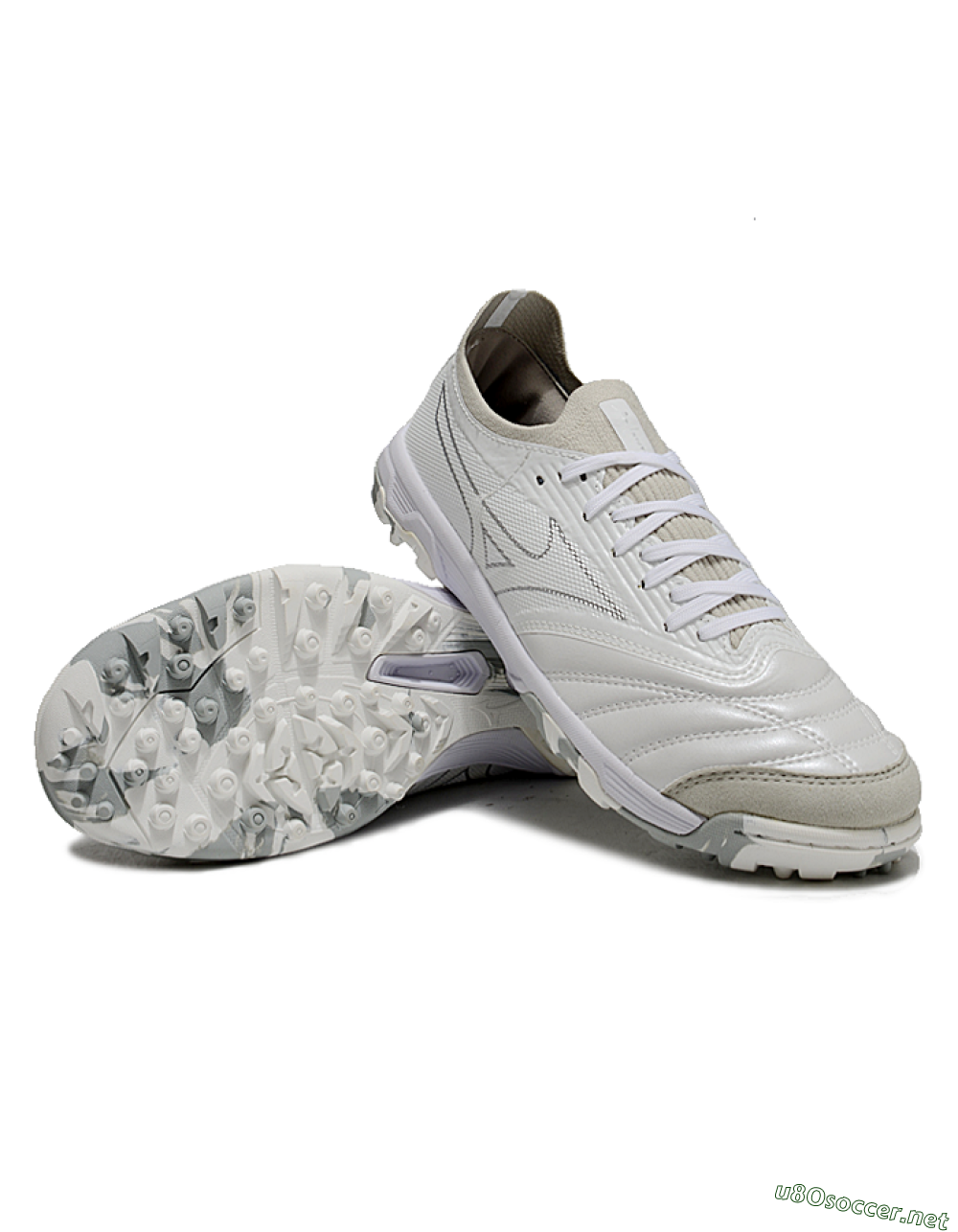 Men's Mizuno Morelia Neo Sala TF Football Shoes - Grey/White/Camo 3