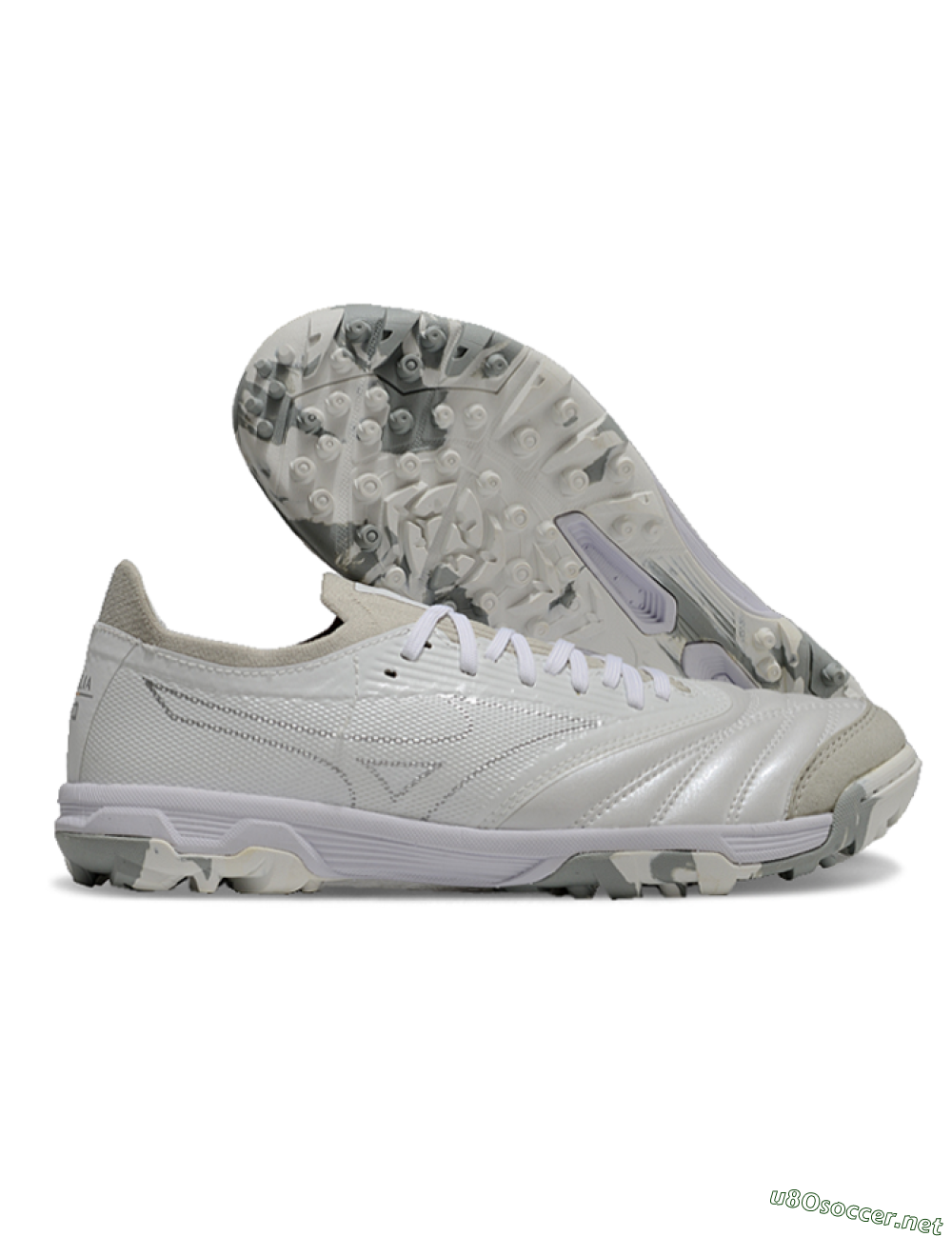 Men's Mizuno Morelia Neo Sala TF Football Shoes - Grey/White/Camo 2