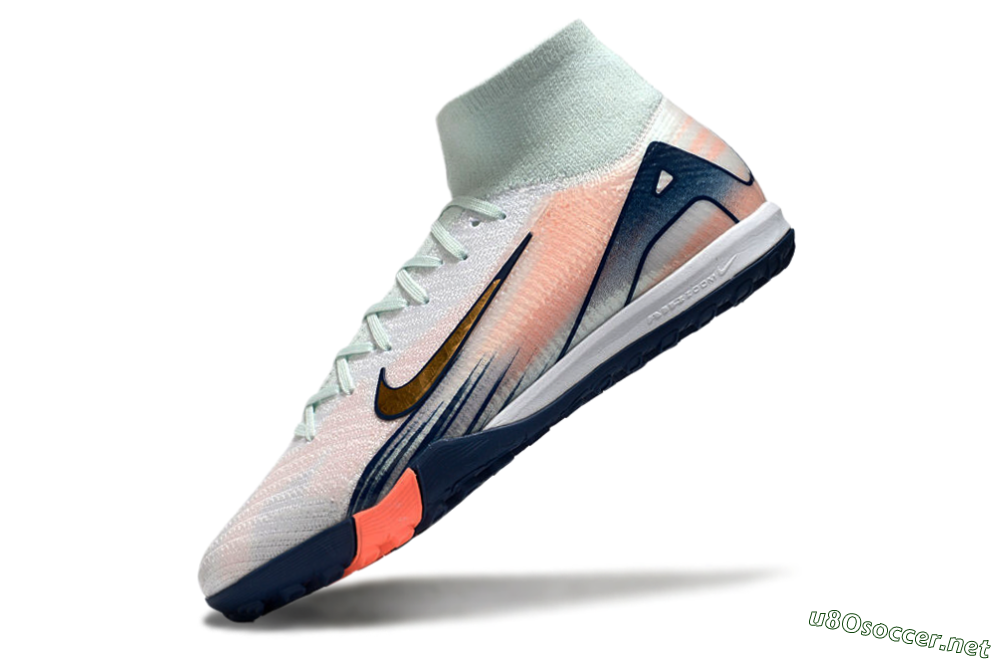 Unisex Nike Air Zoom Mercurial Superfly 10 Elite TF Football Shoes - Jade/Gold/Pink 6