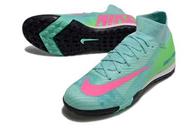 Unisex Nike Air Zoom Mercurial Superfly 10 Elite TF Football Shoes - Jade/Pink/Black