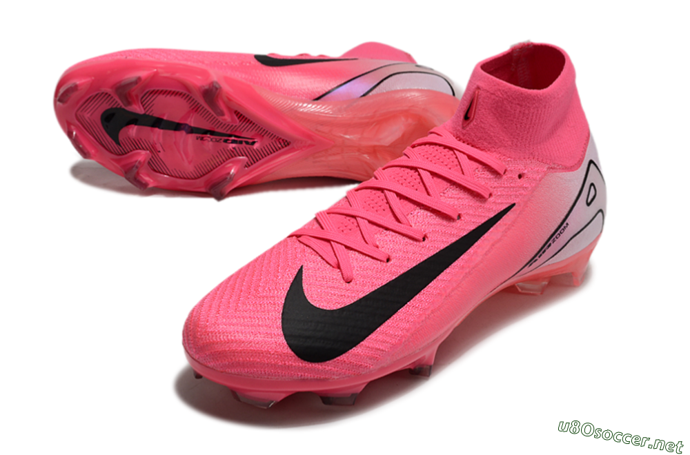 Unisex Nike Air Zoom Mercurial Superfly 10 Elite FG Football Boots - Pink/Black 3