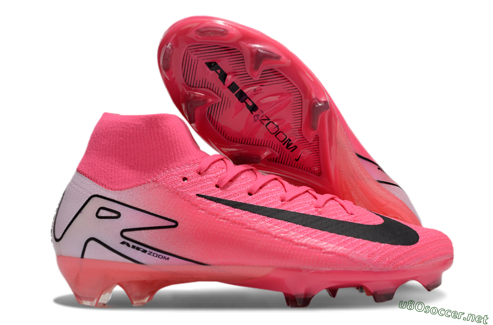 Unisex Nike Air Zoom Mercurial Superfly 10 Elite FG Football Boots - Pink/Black 2