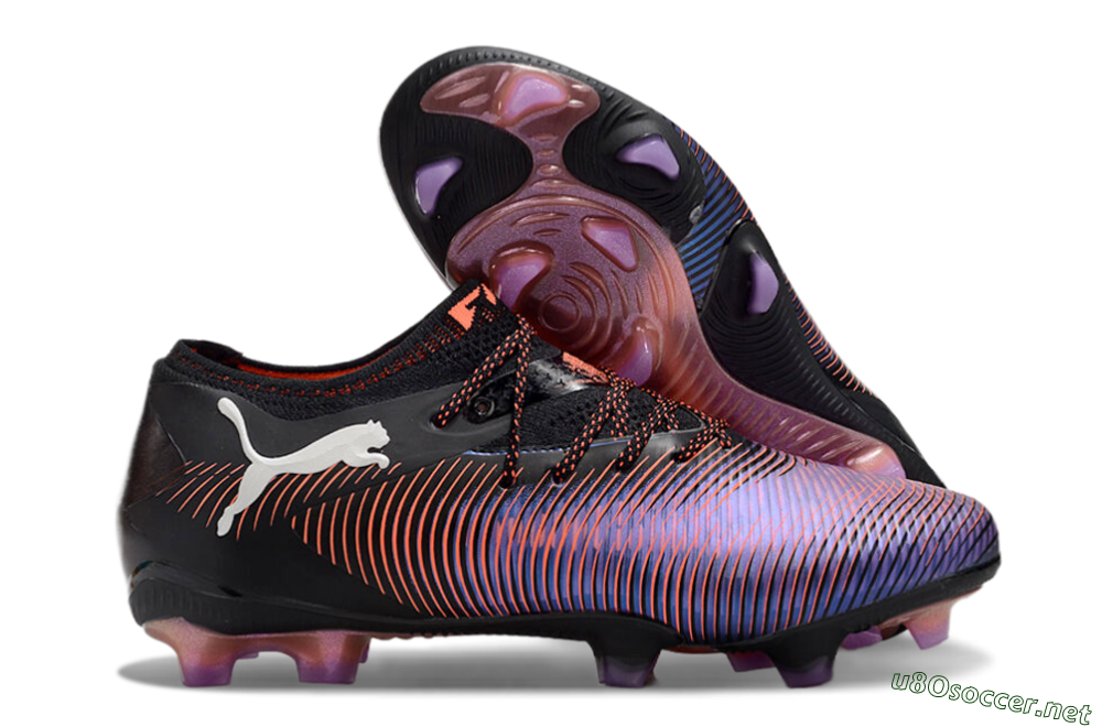 Men's Puma Future 8 Ultimate FG Football Boots - Black/Purple/Red 2
