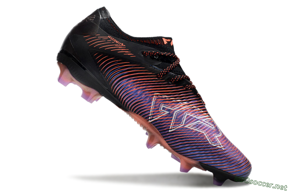 Men's Puma Future 8 Ultimate FG Football Boots - Black/Purple/Red 4