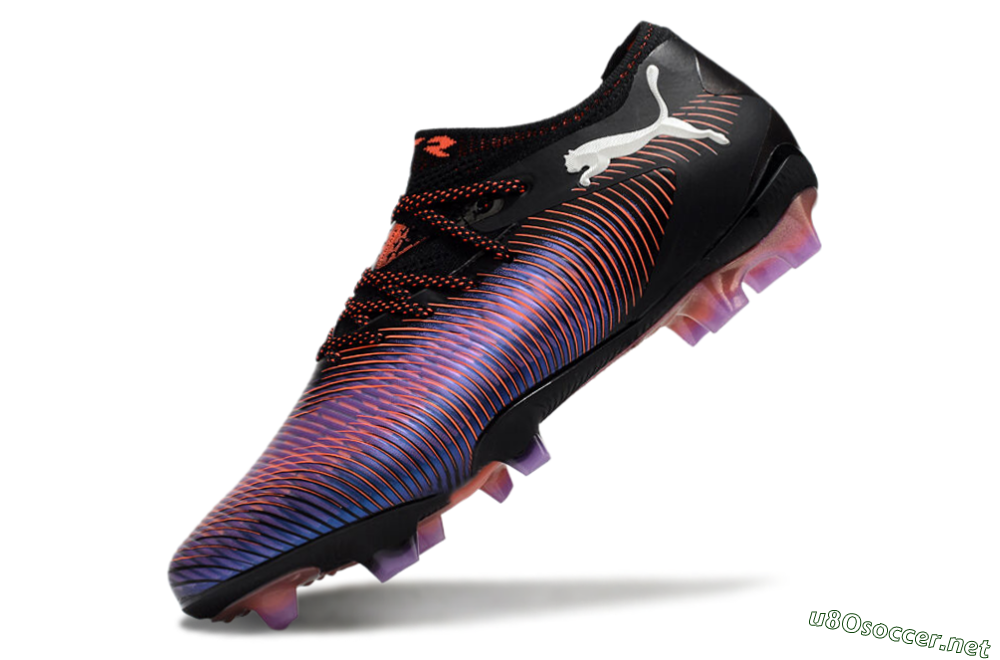 Men's Puma Future 8 Ultimate FG Football Boots - Black/Purple/Red 5