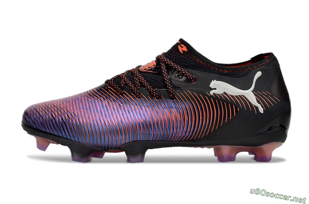 Men's Puma Future 8 Ultimate FG Football Boots - Black/Purple/Red 0