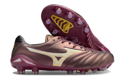 Men's Mizuno Morelia Neo 4 FG Football Boots - Red/White/Gold