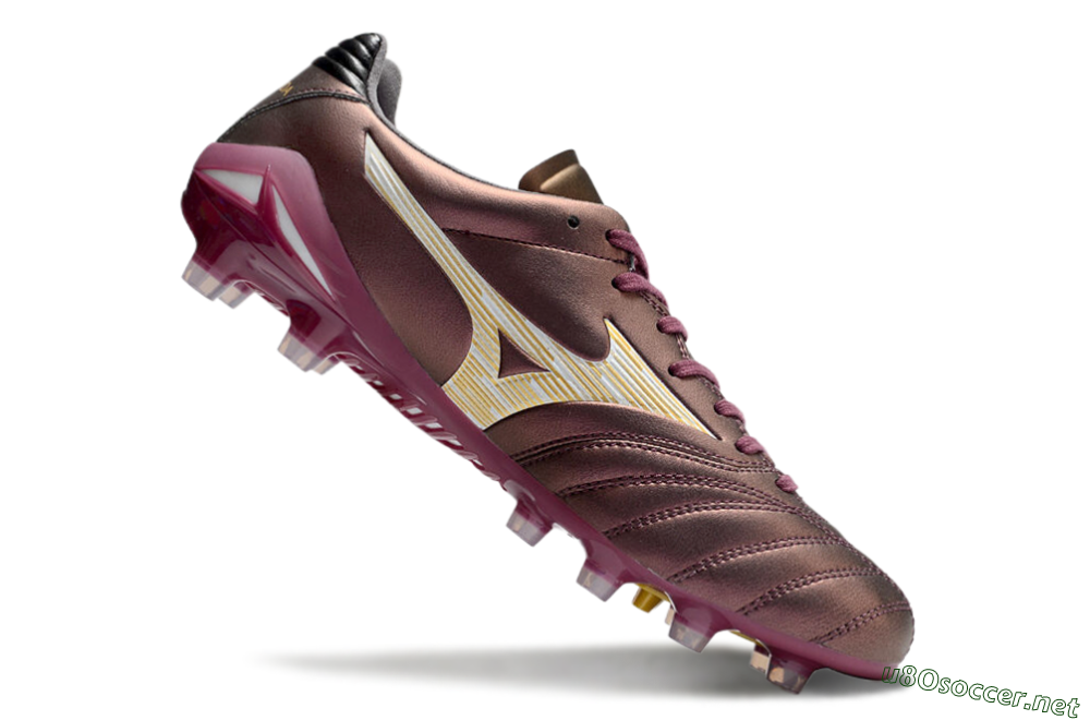Men's Mizuno Morelia Neo 4 FG Football Boots - Red/White/Gold 4