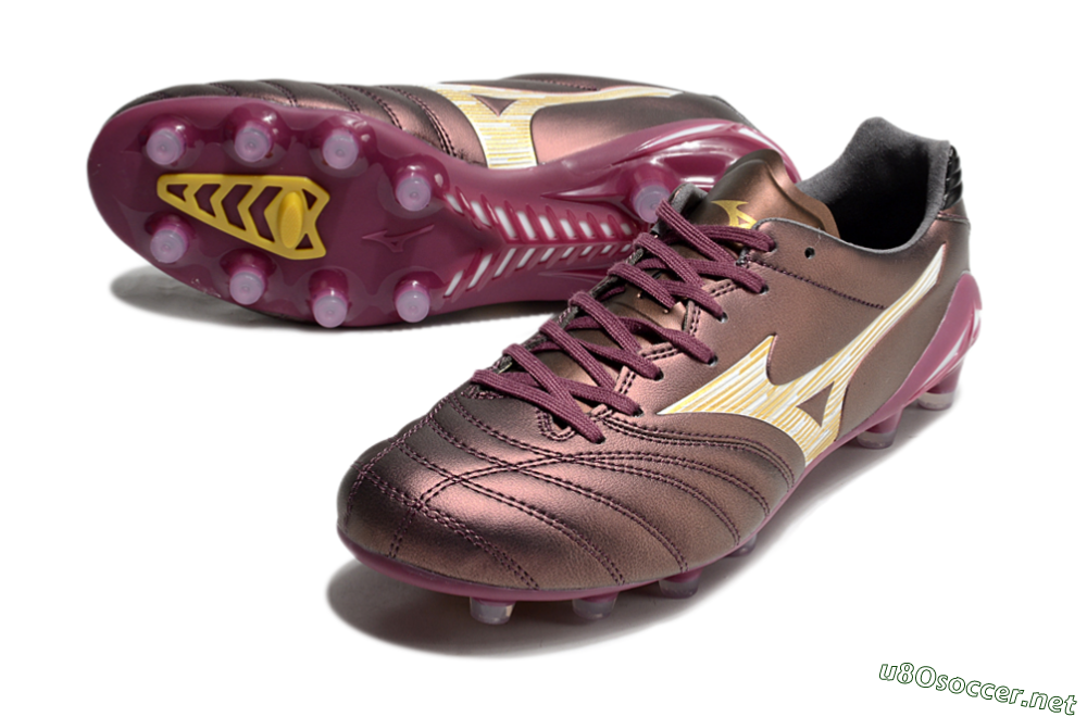 Men's Mizuno Morelia Neo 4 FG Football Boots - Red/White/Gold 3
