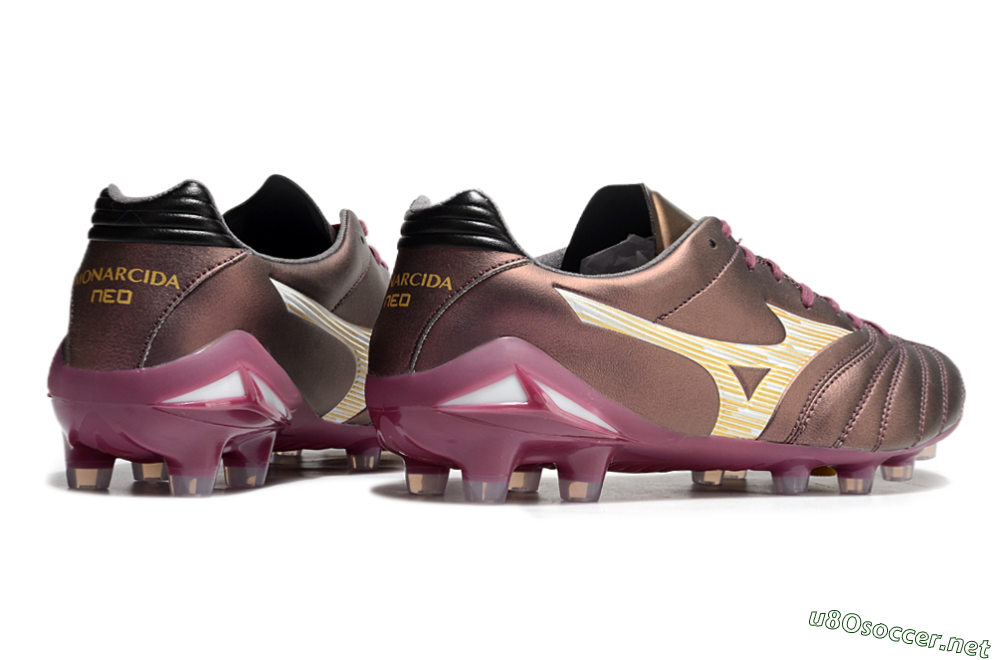Men's Mizuno Morelia Neo 4 FG Football Boots - Red/White/Gold 6
