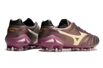 Men's Mizuno Morelia Neo 4 FG Football Boots - Red/White/Gold