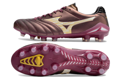 Men's Mizuno Morelia Neo 4 FG Football Boots - Red/White/Gold