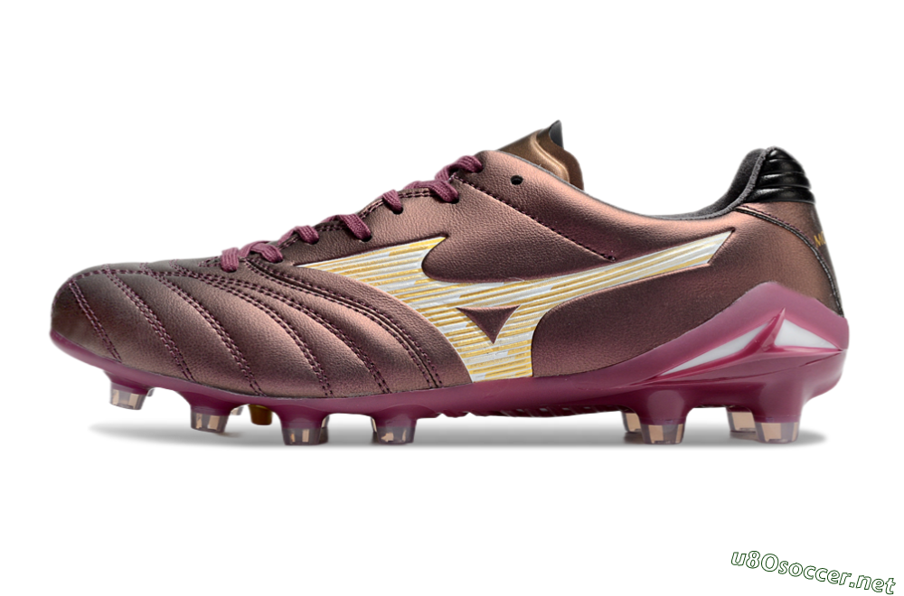 Men's Mizuno Morelia Neo 4 FG Football Boots - Red/White/Gold 0