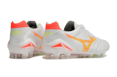 Men's Mizuno Morelia Neo 4 FG Football Boots - White/Red/Yellow