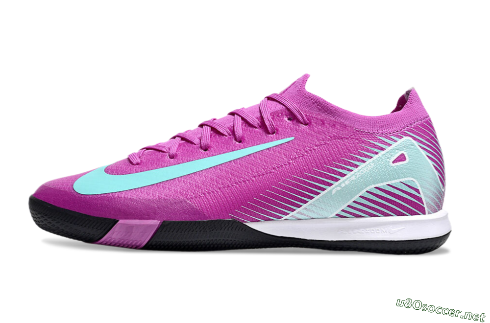 Men's Nike Air Zoom Mercurial Vapor 16 Elite IC Football Shoes - Purple/Jade/White 0
