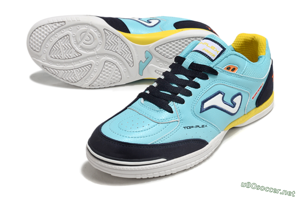 Men's Joma Top Flex IC Football Shoes - Jade/Black/Yellow 3