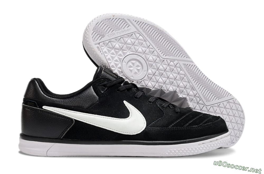Men's Nike Street Gato IC Football Shoes - Black/White 2