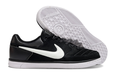 Men's Nike Street Gato IC Football Shoes - Black/White