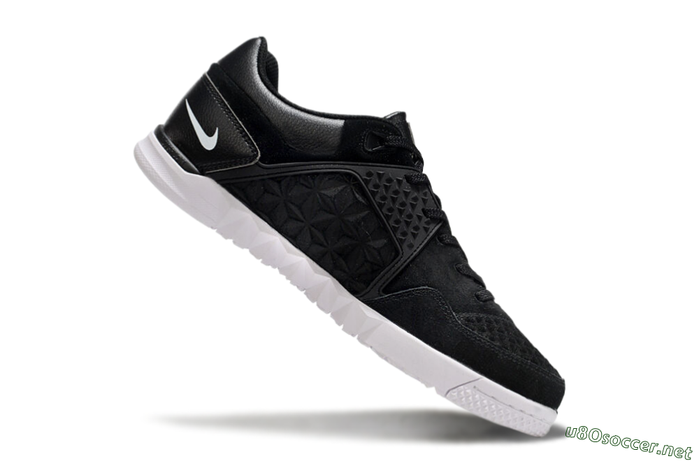 Men's Nike Street Gato IC Football Shoes - Black/White 4